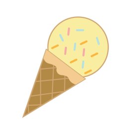 Cone Ice Cream PNG Colorful Sweet Dessert Vector