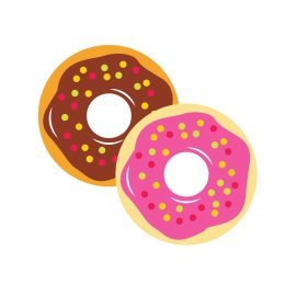 Donuts PNG Cute Cartoon Donut Dessert Cake Shop Vector