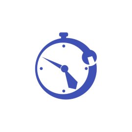 Work Composer PNG Blue Color Time Tracking Icon Vector