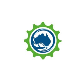 World Icon World With Green Gear Abstract Ring Vector