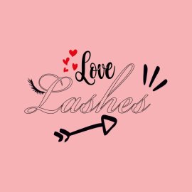 Love Lashes Quote Design