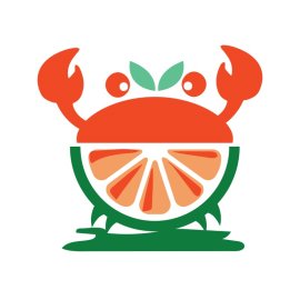 Orange Crab PNG Green Orange Mascot Vector