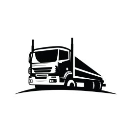 Transport PNG Black Truck Cargo Silhouette Abstract Design Vector