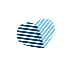 Free Blue Vector Line Hearth Icon PNG Vector Concept Design Template