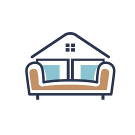 Free Minimal PNG Vector Sofa Home Flat Icon Design