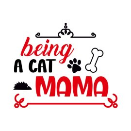 Free PNG Being A Cat Mama Vector Lettering For Free