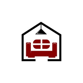 Free PNG Red And Black Vector Sofa Home Interior Flat Icon