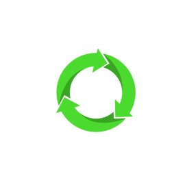 Free PNG Vector Of Graidnet Green Recycling Sign