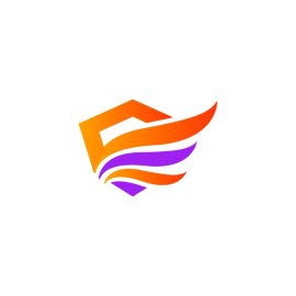 Free PNG Vector Orange Gradient Abstract Wings Flat Design