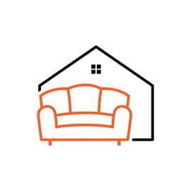 Free PNG Vector Sofa Home Outline Flat Icon Design