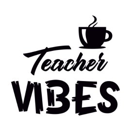 Free PNG Vector Teacher Vibes Lettering Design