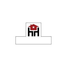Free Red And Black PNG Vector Home With Letter H Flat Icon Design