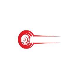 Free Red PNG Vector Abstract Icon Flat Design
