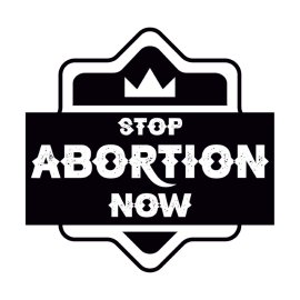 Free Stop Abortion Now Lettering PNG Design