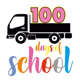 Free Vector 100 Days Of School Colorful Graphic Fopr T Shirt Design