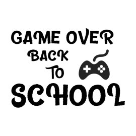 Free Vector Game Over Back To School PNG Tshirt Design