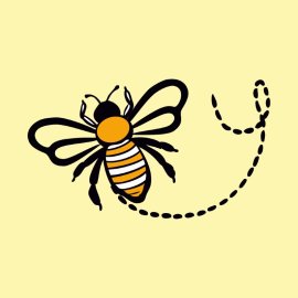 Free Vector Hand Drawn Bee Outline Illustration