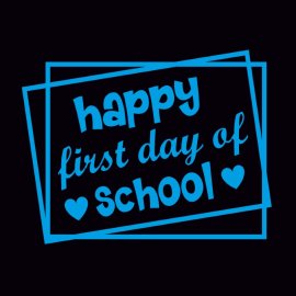Free Vector Happy First Day Of School Blue T Shirt Design