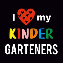 Free Vector I Love My Kinder Garteners Lettering Design