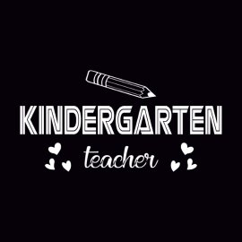 Free Vector Kindergarten Teacher Design For T Shirt