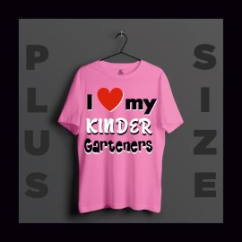 Free Vector Of I Love My Kinder Garteners Lettering For T Shirt Design