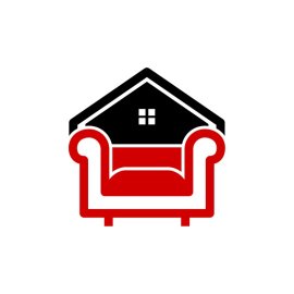 Freeblack And Red PNG Vector Sofa Home Flat Icon