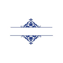 French Decoration Frame PNG Blue Frame Ornament Vector