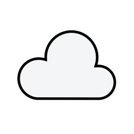 Grey Cloud PNG Server Vector