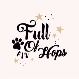 Full Of Hopes PNG Black Lettering Paw Silhouette Tshirt Design