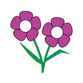 Purple Flower PNG Free Vector Flower With Leaf