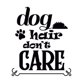 Cute Dog Hair Dont Care PNG Lettering Vector