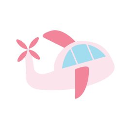Cute Helicopter PNG Pink Air Transport Vector Helicopter