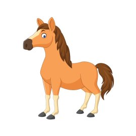 Cute Horse PNG Brown Horse Cartoon Vector