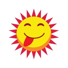 Cute Sun PNG Vector Yellow Cartoon Sun
