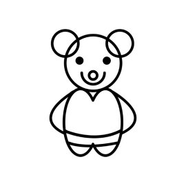 Cute Teddy PNG Black Outline Teddy Vector Teddy Day Graphic