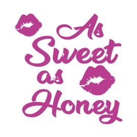 Sweet As Honey Phrase On White Background Cute Purple Design For Baby Shower Boy Or Girl