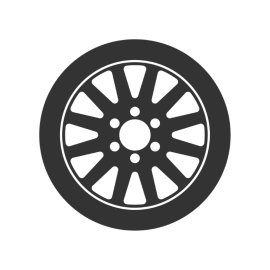 Tyre PNG Black Color Vehicle Tyre Silhouette Vector