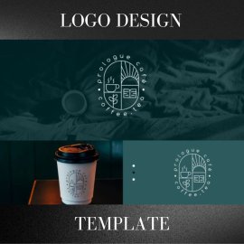 custom Coffee Shop logo design vector