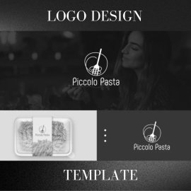 Restaurant minimalistic logo design template