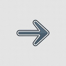 Arrow icon background removed image, transparent PNG.