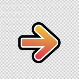 Arrow icon orange