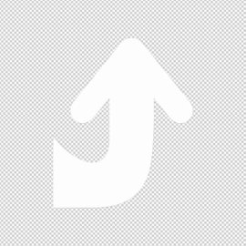 Arrow white icon background removed image, transparent PNG.