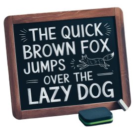 Black board with chalk duster