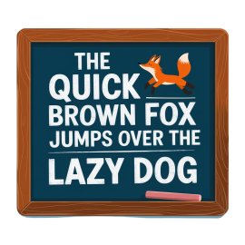 A vector illustration of a chalkboard with the text