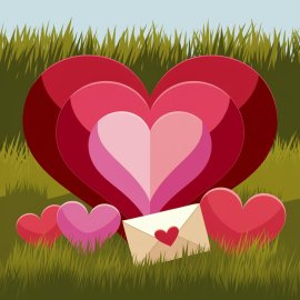 Hearts symbol representing love, affection, and emotion. It is often used in social media, Valentine's Day graphics, and romantic-themed designs.