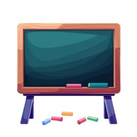 Illustration of a blank chalkboard