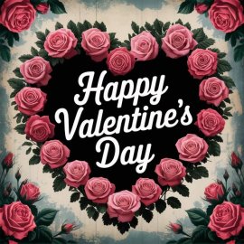 Illustration of a large heart icon with the text