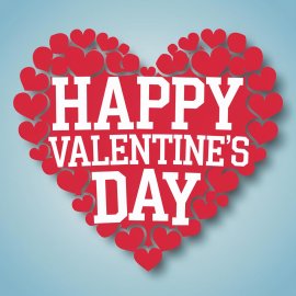 Red heart with the text