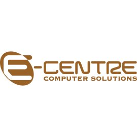 E Centre Computer Solutions Logo Vector | Modern IT Service Branding | Sleek Technology Wordmark | Professional Digital Solutions Emblem