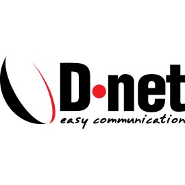 D Net Logo Vector PNG | D.net Easy Communication Logo | Modern Telecom Wordmark | Red Dot Technology Emblem